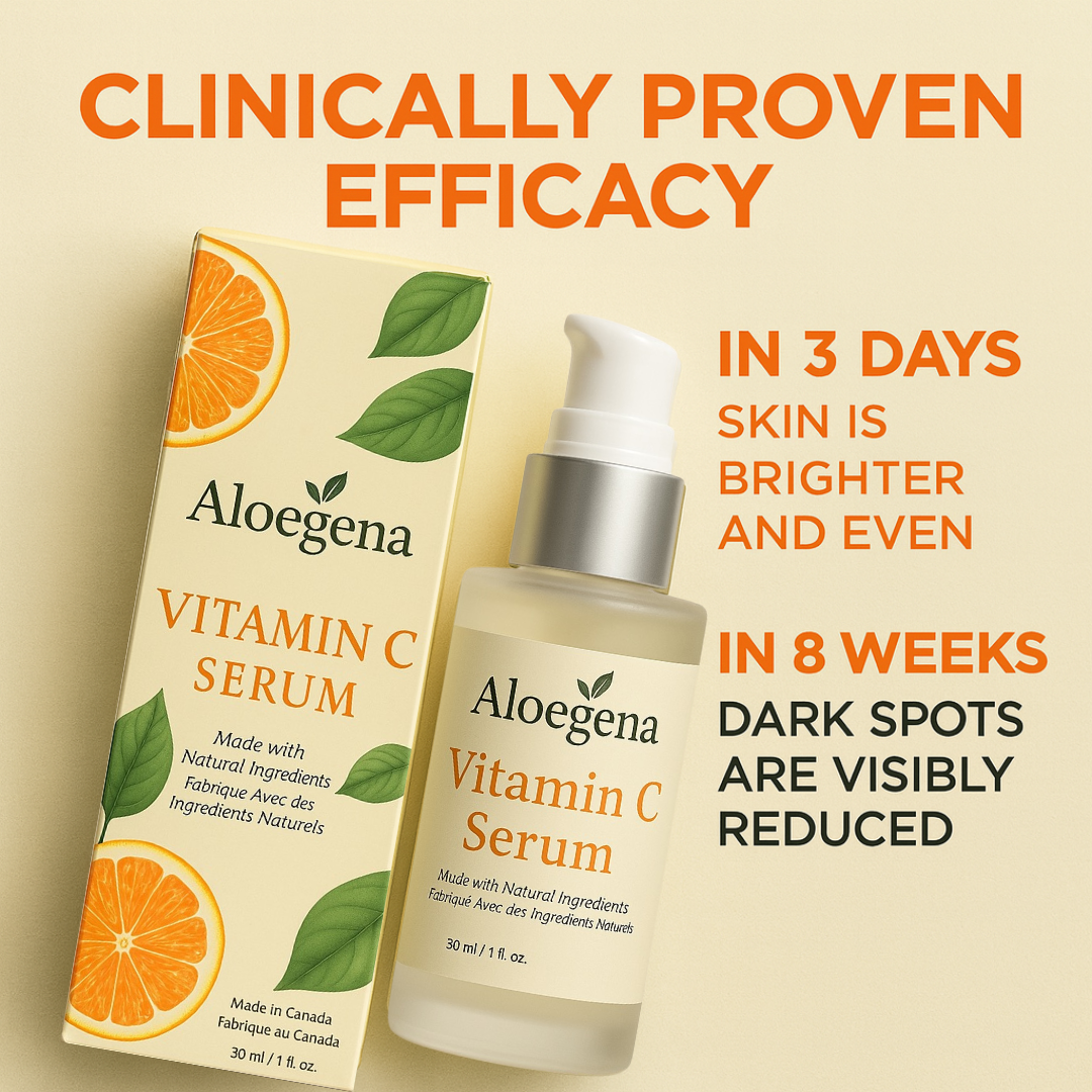 Aloegena Vitamin C Brightening Serum – Natural Formula • No Sulfates, No Parabens • Daily Glow & Even Tone