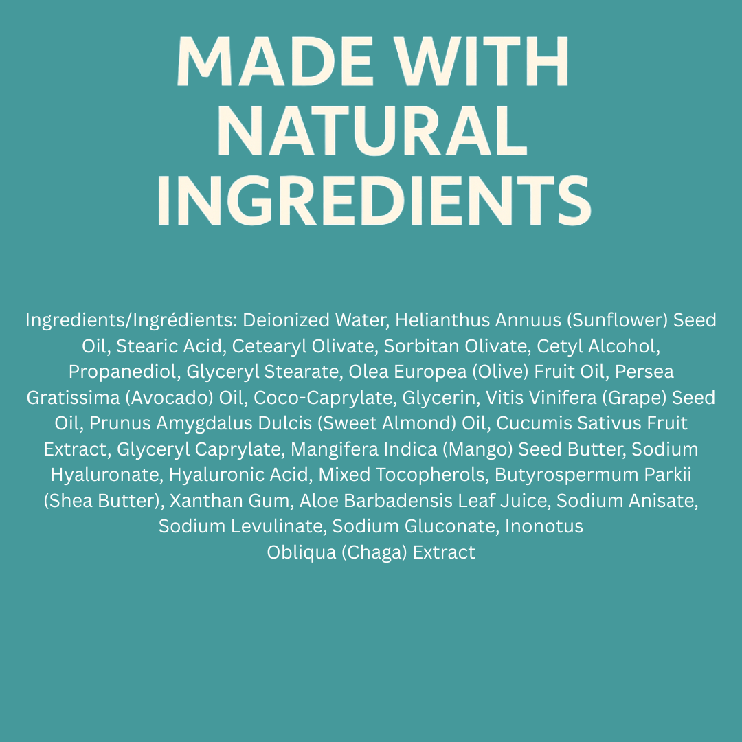 Aloegena Chaga Hydration Moisturizer – Natural, Paraben-Free, Sulfate-Free • Calming Daily Hydration