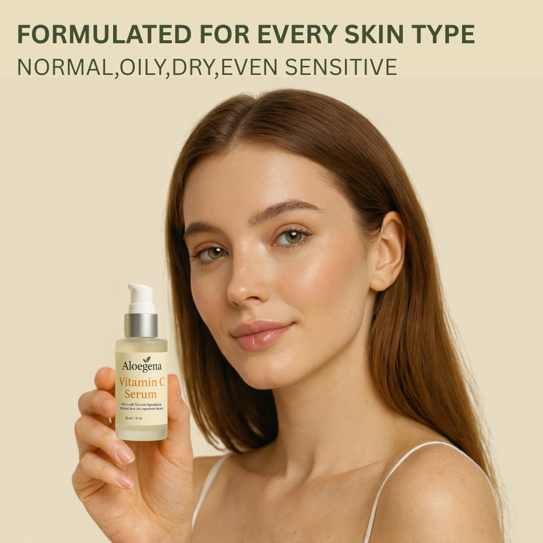 Aloegena Vitamin C Brightening Serum – Natural Formula • No Sulfates, No Parabens