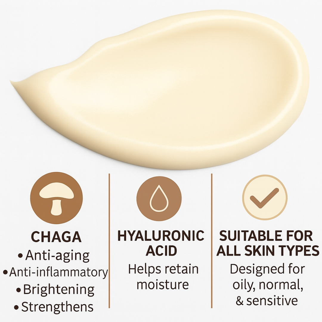 Aloegena Chaga Hydration Moisturizer – Natural, Paraben-Free, Sulfate-Free • Calming Daily Hydration