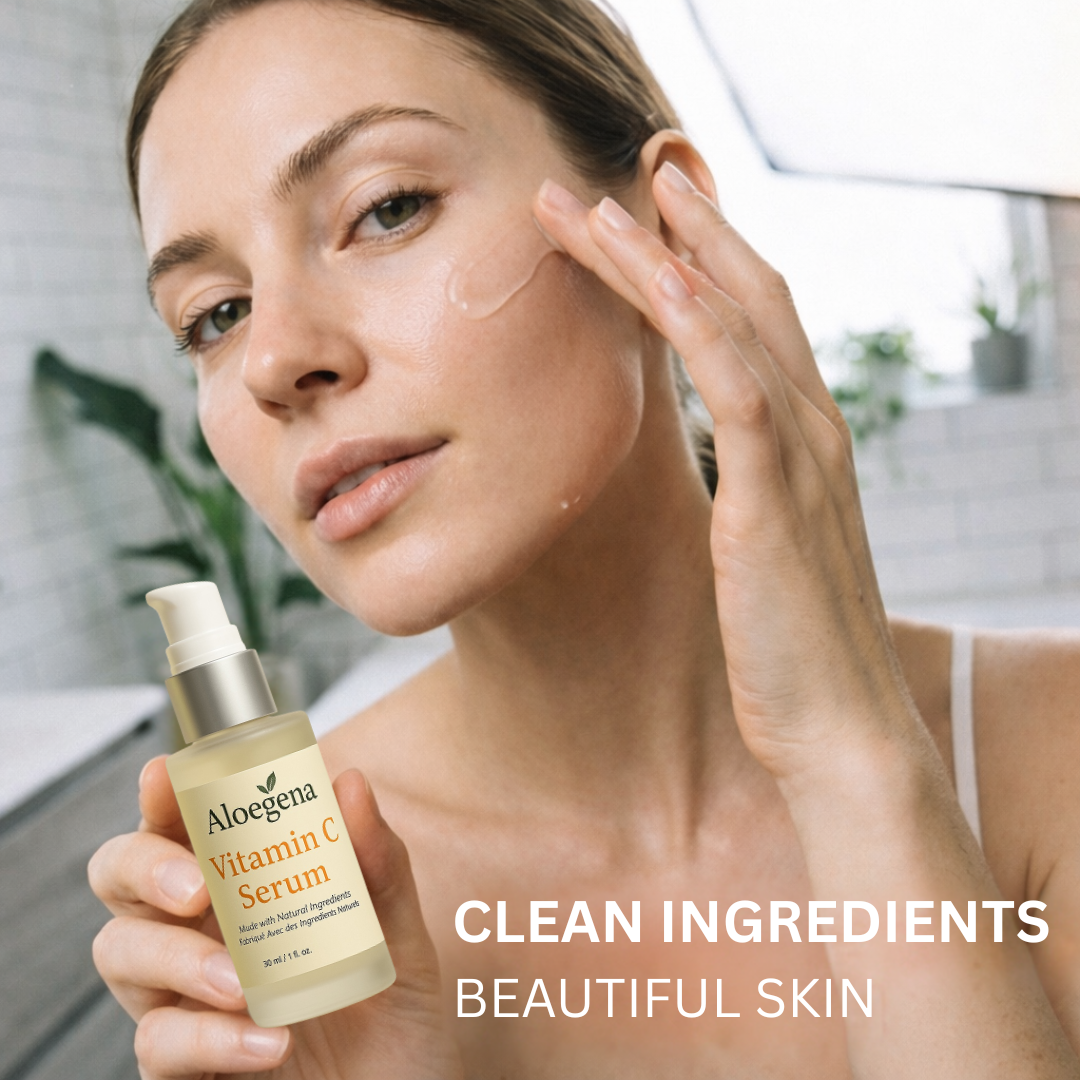 Aloegena Vitamin C Brightening Serum – Natural Formula • No Sulfates, No Parabens