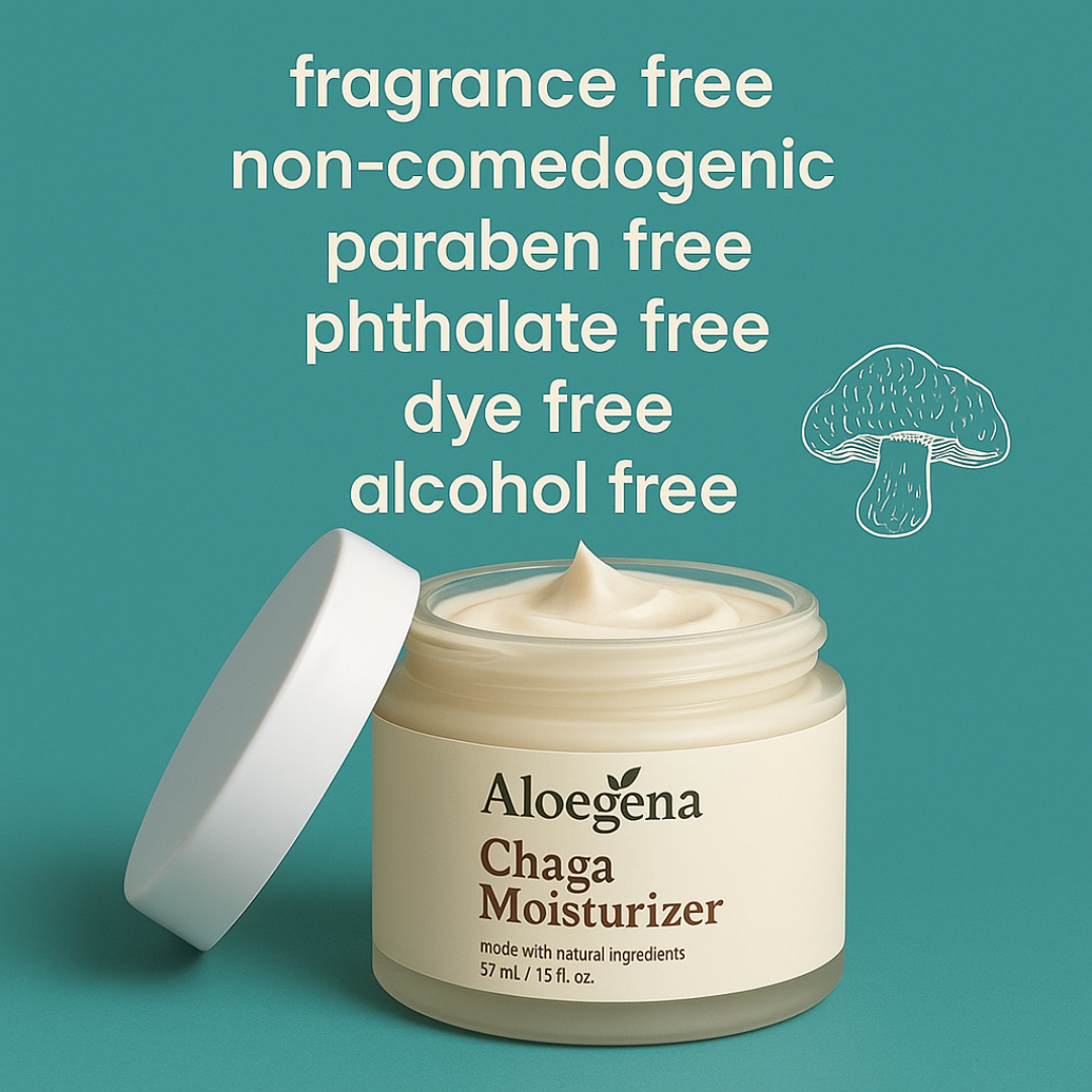 Aloegena Chaga Hydration Moisturizer – Natural, Paraben-Free, Sulfate-Free • Calming Daily Hydration