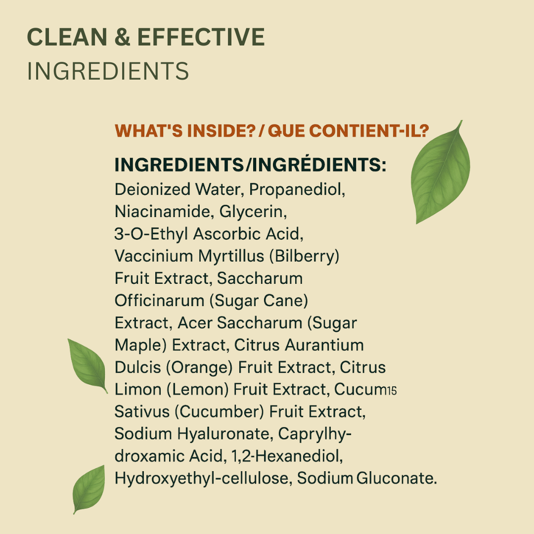 Aloegena Vitamin C Brightening Serum – Natural Formula • No Sulfates, No Parabens