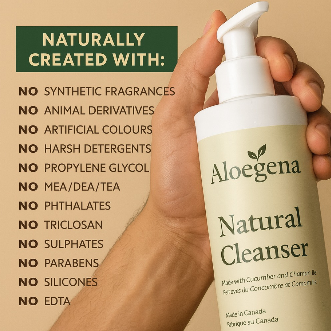 Aloegena Daily Natural Cleanser – Sulfate-Free, Paraben-Free • Gentle, Non-Drying Deep Clean
