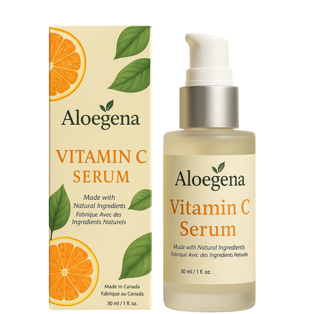 Aloegena Vitamin C Brightening Serum – Natural Formula • No Sulfates, No Parabens • Daily Glow & Even Tone